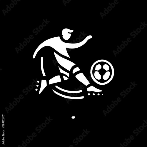 Vector of a soccer player