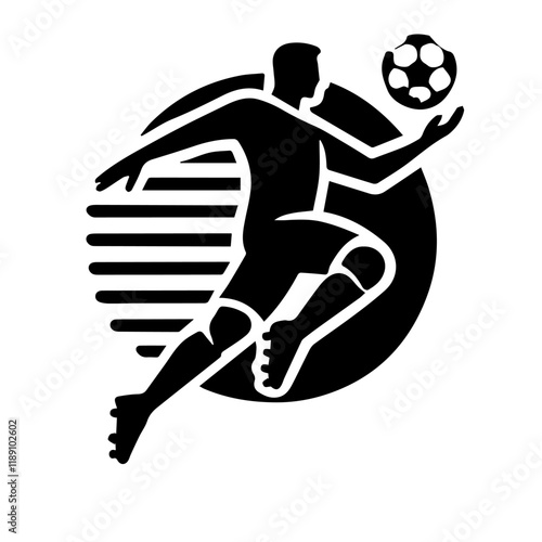 Vector of a soccer player