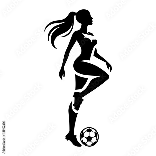 Vector of a soccer player