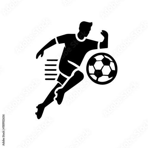 Vector of a soccer player