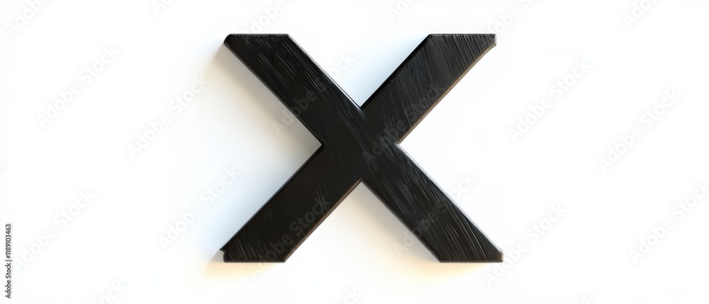 Obraz premium a black 'x' on a white background