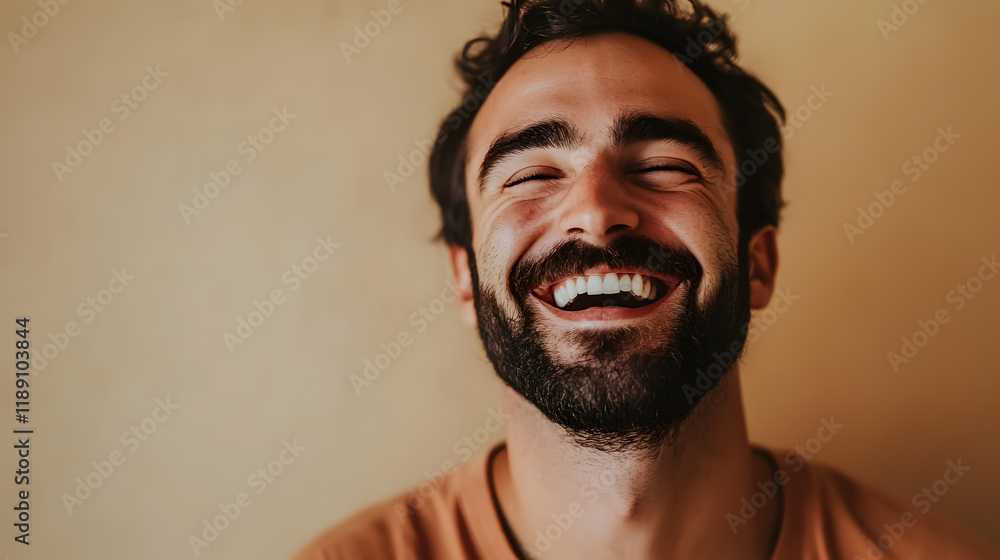 Obraz premium Portrait of a happy, laughing man