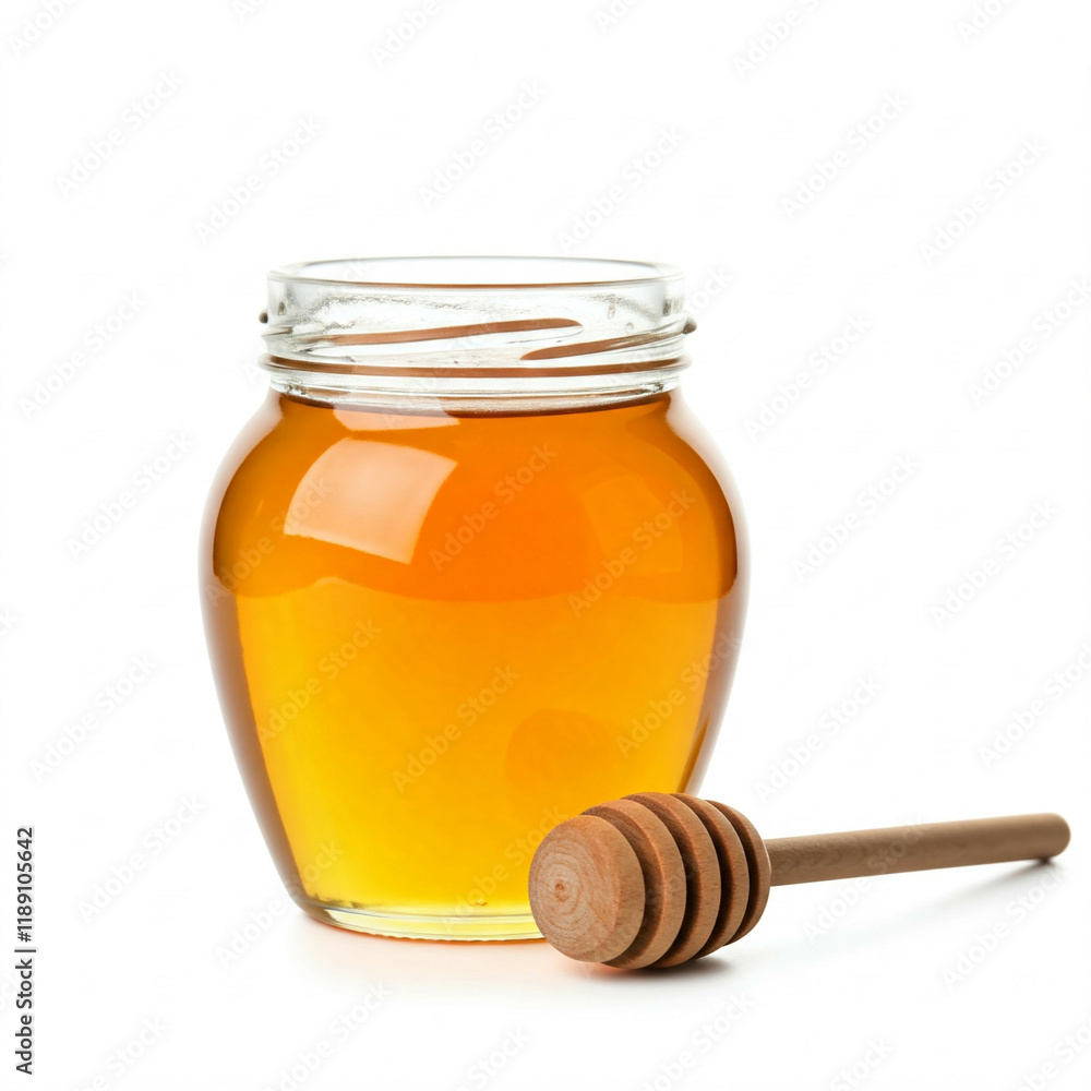 honey jar with dipper isolated on white background studio shot high quality stock image honey jar with dipper isolated on white background studio shot high quality stock image