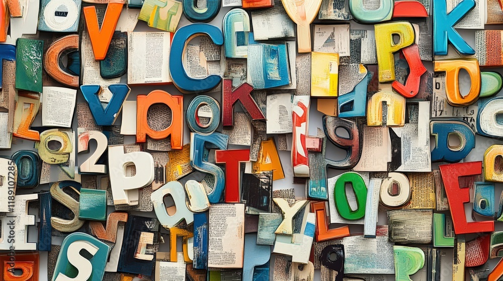 colorful letters and numbers collage background colorful letters and numbers collage background