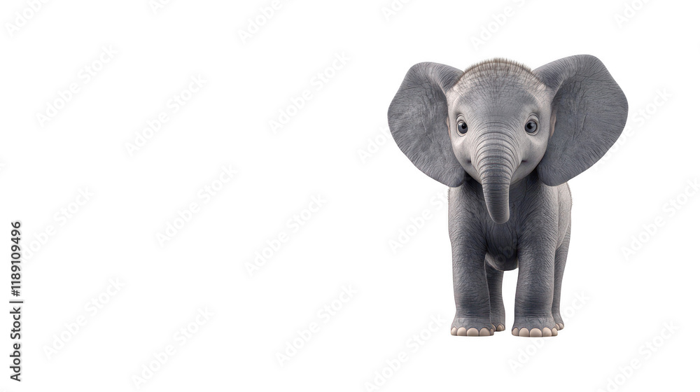 Fototapeta premium Elephant in the shadows, a captivating glimpse into the nocturnal wildlife majestic