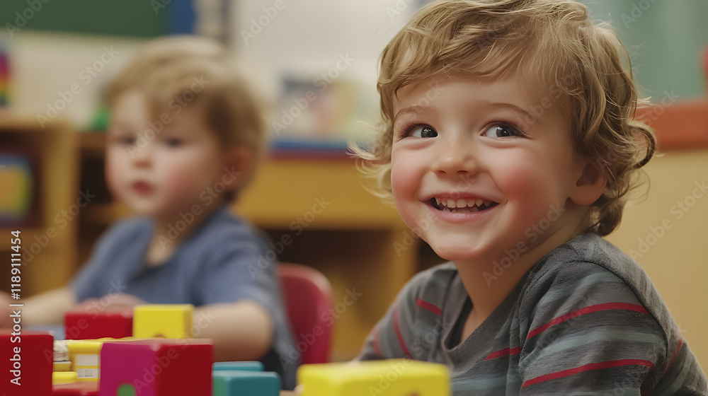 Preschoolers engaging in playful activities. Preschoolers engaging in playful activities.
