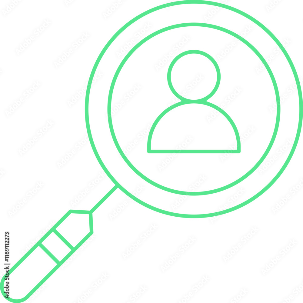 Search Staff icon single vector illustration Search Staff icon single vector illustration