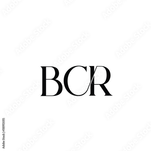 BCR text-based logo initials designed for versatile use across various businesses available in high-quality vector format
 photo