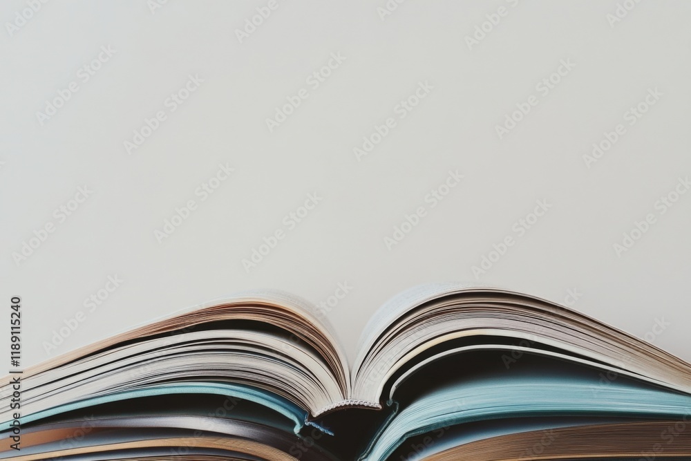 Fototapeta premium open book with many pages