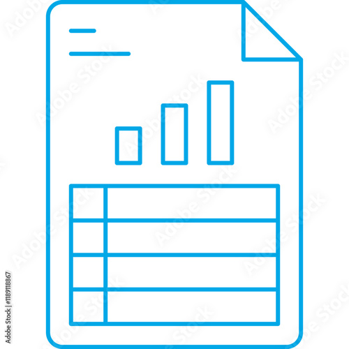 Stats Document icon single vector illustration