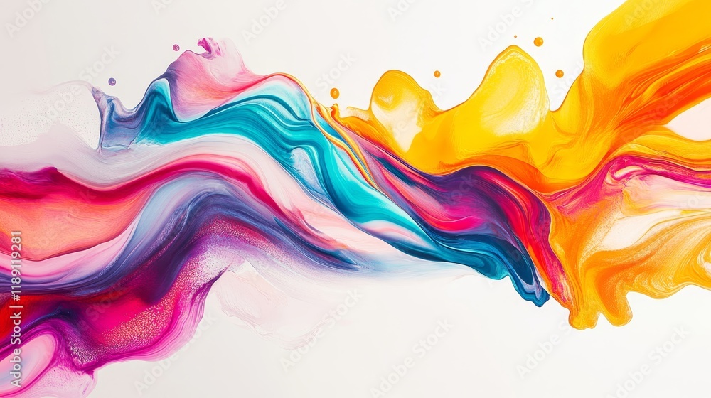 Vibrant Abstract Curves in Contemporary Minimalist Style Vibrant Abstract Curves in Contemporary Minimalist Style