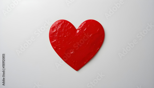 Wallpaper Mural Simple Red Heart Shape on White Background Torontodigital.ca