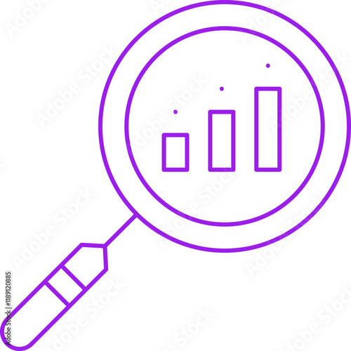 Search Stats icon single vector illustration
