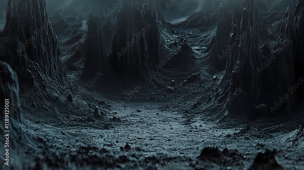 Mysterious Grey Background with Smoke and Detailed Terrain Texture Mysterious Grey Background with Smoke and Detailed Terrain Texture