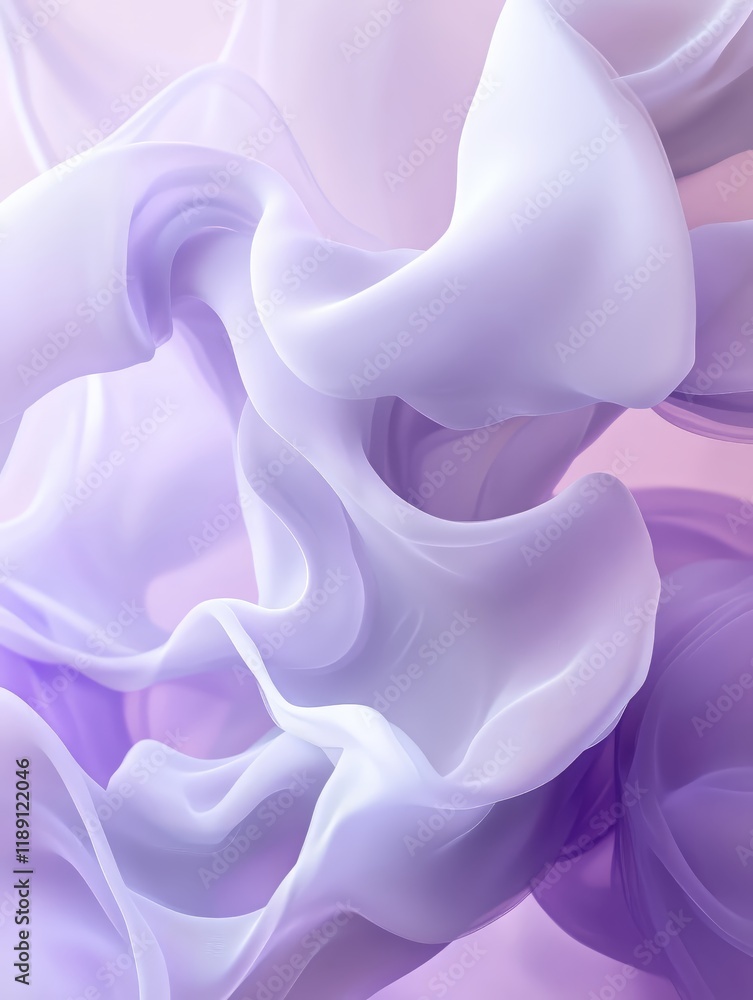 Fototapeta premium Soft Flowing Purple and Pink Fabric Background - made with Generative AI
