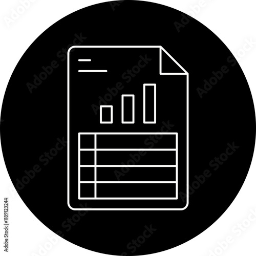 Stats Document icon single vector illustration