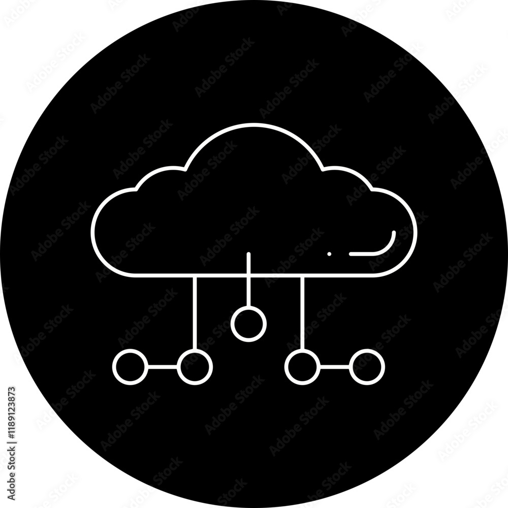 Cloud Network icon single vector illustration Cloud Network icon single vector illustration