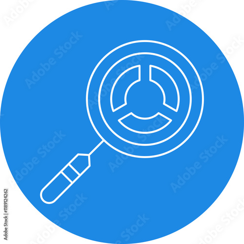 Search Chart icon single vector illustration