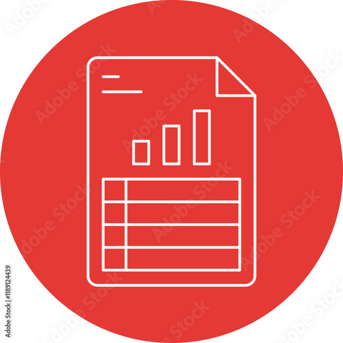Stats Document icon single vector illustration