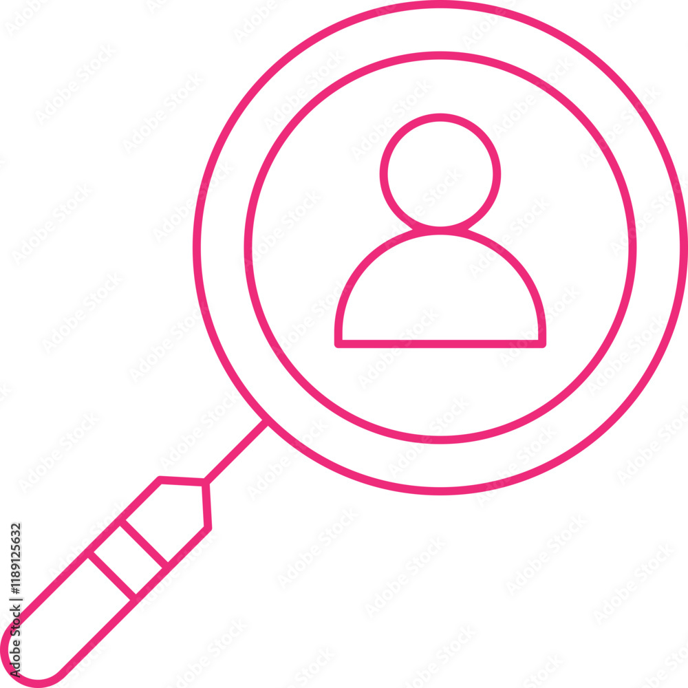 Search Staff icon single vector illustration Search Staff icon single vector illustration