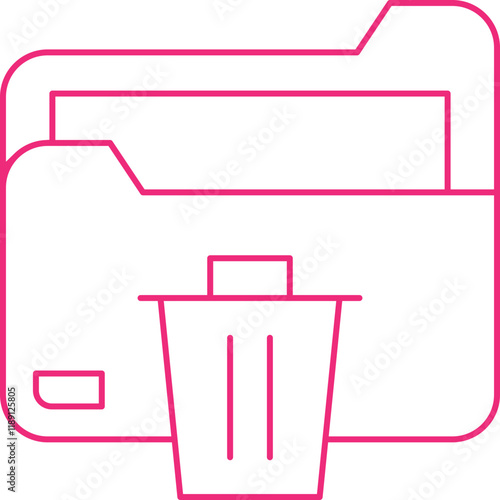 Trash Document icon single vector illustration