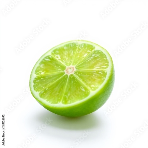 Lime on a white background.