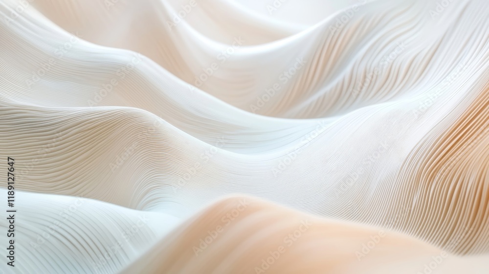 Obraz premium Serene Flowing Waves in Pastel Tones - Abstract Minimalist Design with Tranquil Curves
