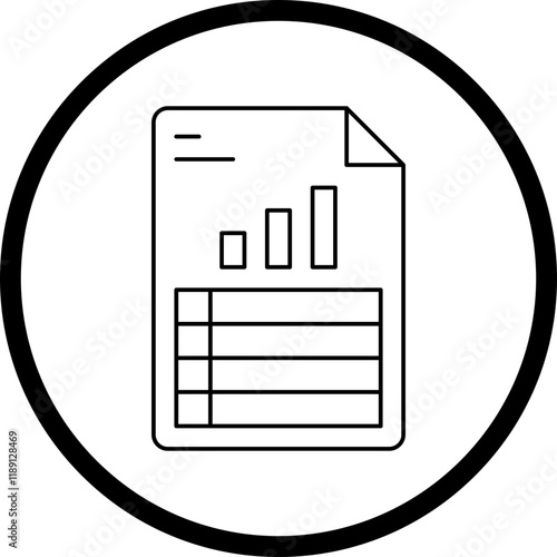 Stats Document icon single vector illustration