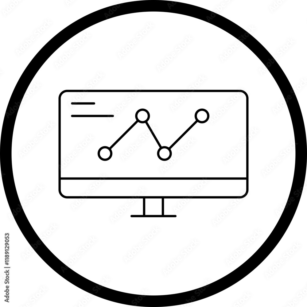 Computer Analytics icon single vector illustration Computer Analytics icon single vector illustration
