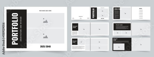 Modern Architecture portfolio template design landscape or real estate portfolio