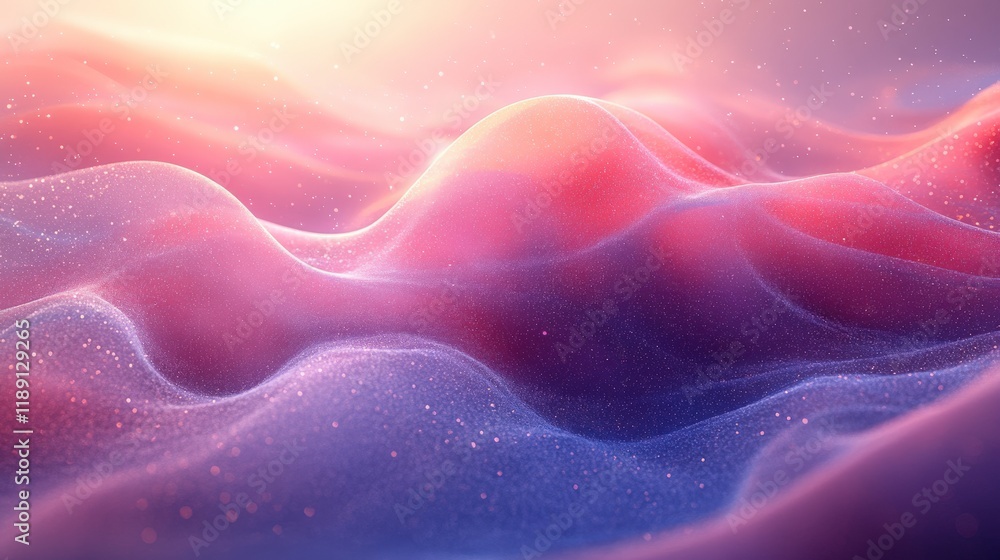 Fototapeta premium Abstract Background - Dreamy Pink and Purple Landscape Illustration