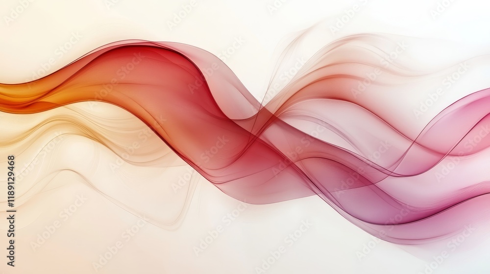 Naklejka premium Serene Abstract Waves: Minimalist Elegance in Soothing Tones