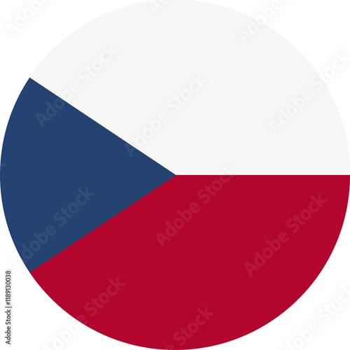 circle flag of Czech republic