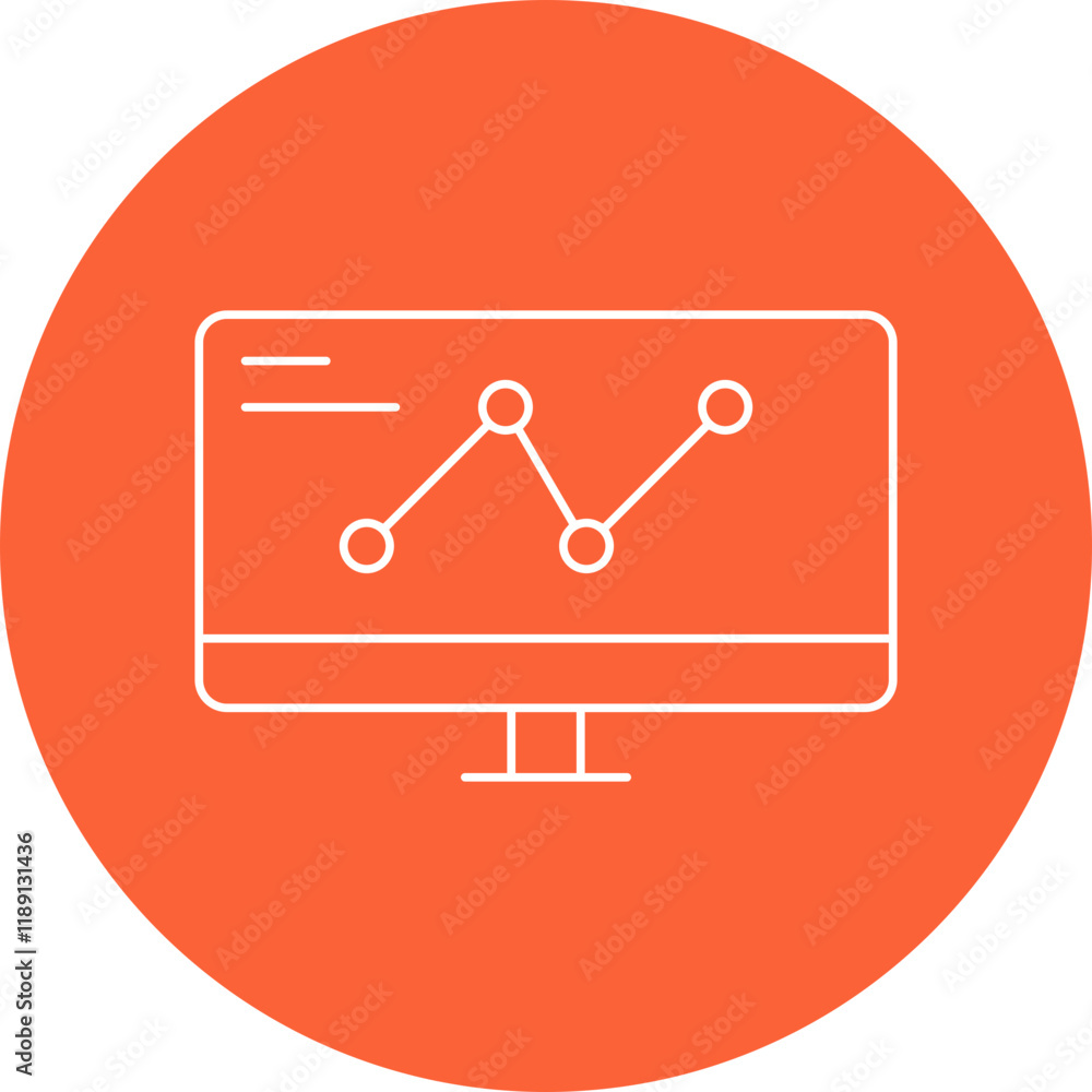 Computer Analytics icon single vector illustration Computer Analytics icon single vector illustration