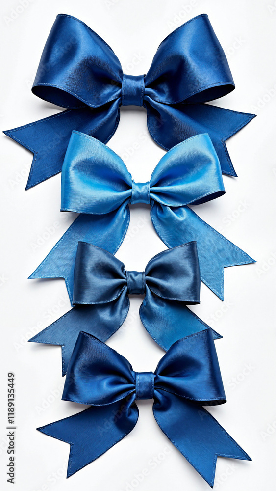 Hand-Painted Blue Bows: Elegant Isolated Stock Photo for Fashion, Accessories, and Gift Industry Marketing Hand-Painted Blue Bows: Elegant Isolated Stock Photo for Fashion, Accessories, and Gift Industry Marketing
