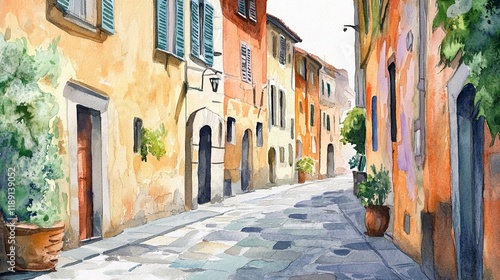 Fototapeta Naklejka Na Ścianę i Meble -  narrow street in the town in Italy