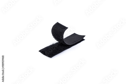 Bild auf Leinwand Fastener Velcro tape isolated on white, soft focus close up