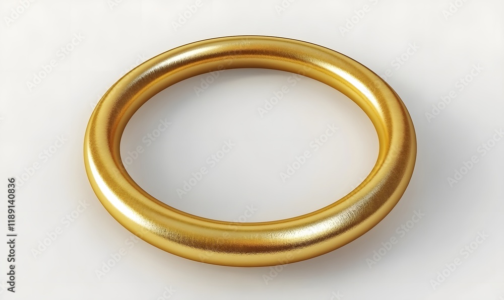 Golden ring, thick, smooth, isolated on white background. Golden ring, thick, smooth, isolated on white background.