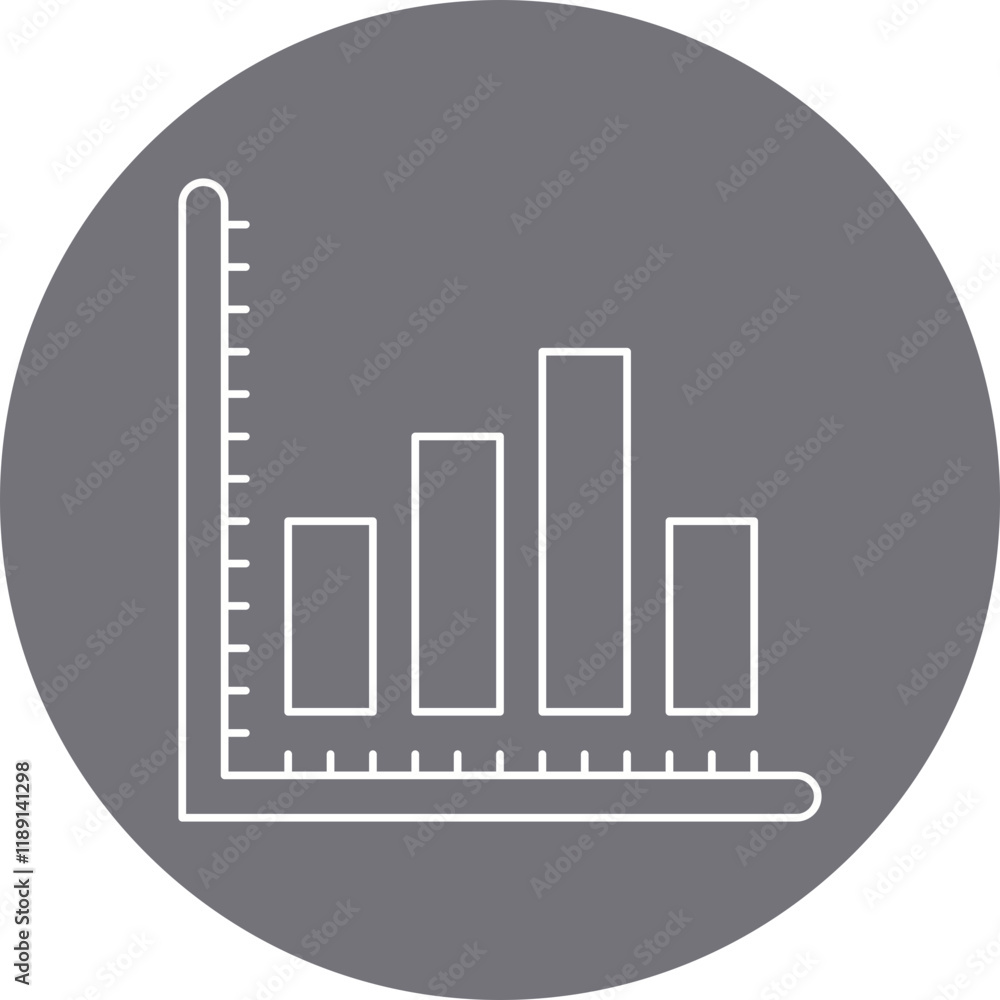 Stats Chart icon single vector illustration Stats Chart icon single vector illustration
