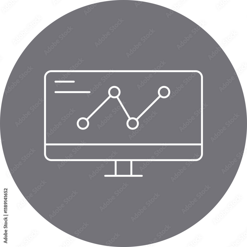 Computer Analytics icon single vector illustration Computer Analytics icon single vector illustration