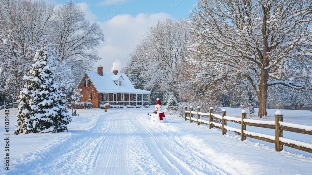 Naklejka premium Winter Wonderland House