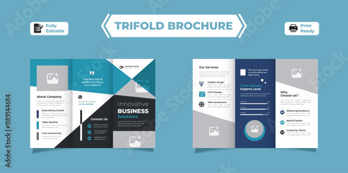 Corporate Business Trifold Leaflet Layout 