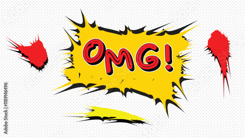 Comic Text effect 'omg'