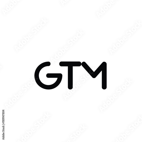 GTM text-based logo initials created for versatile corporate and business branding provided in high-quality vector format
 photo