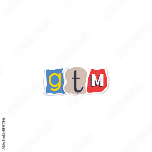 GTM text-based logo initials created for versatile corporate and business branding provided in high-quality vector format
 photo