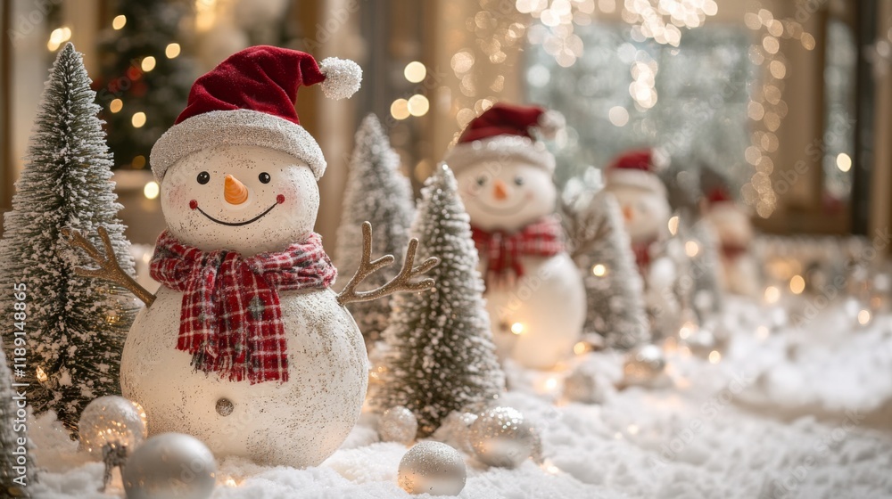Snowman Holiday Scene Snowman Holiday Scene