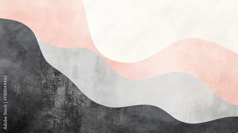 Serene Elegance in Charcoal Gray and Pale Pink - Abstract Irregular Shapes on Soft Minimal Background Serene Elegance in Charcoal Gray and Pale Pink - Abstract Irregular Shapes on Soft Minimal Background