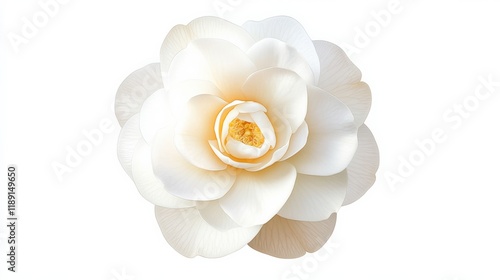 close up of a white camellia flower