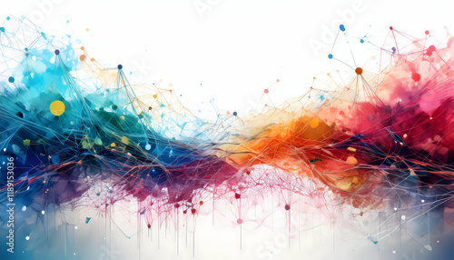 Abstract Mood of Connection background on white backgrounds