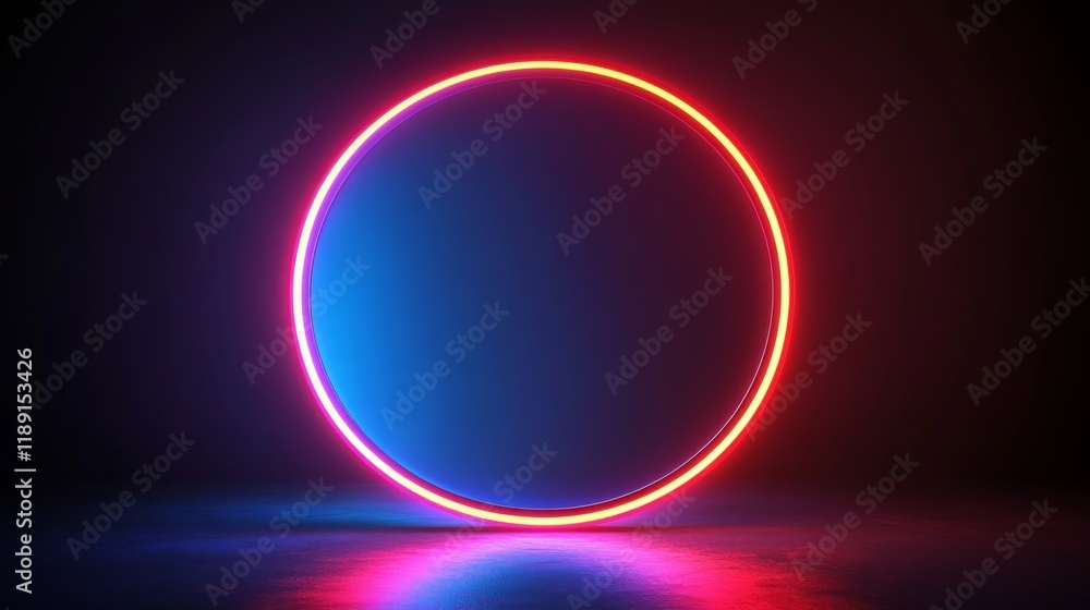 Neon Light Ring Glowing in the Dark Neon Light Ring Glowing in the Dark